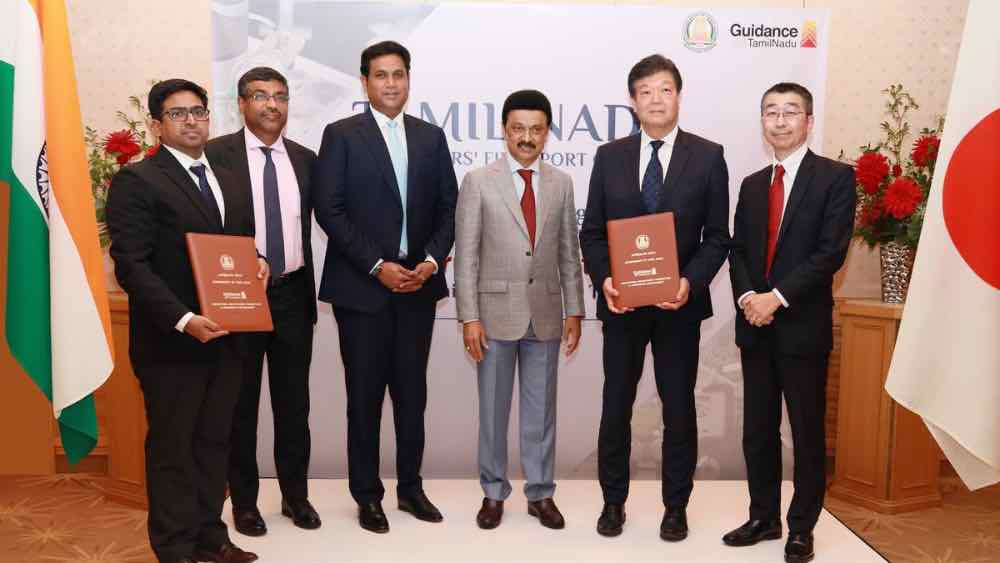 The Tamil Nadu Government has made significant strides in strengthening economic ties with Japan during Chief Minister M K Stalin's ongoing visit to the country. On Monday, the Government signed memoranda of understanding (MoUs) worth Rs 818.90 crore with Japanese firms in Tokyo, covering diverse sectors such as Automotive spares, Construction Engineering, Metals used in Space and Defence and Construction.
